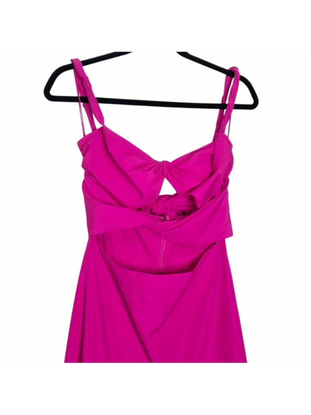 Alexis Azalea Maxi Dress Magenta Pink Twist Cutout Tiered Gown M‎ - Picture 6 of 16